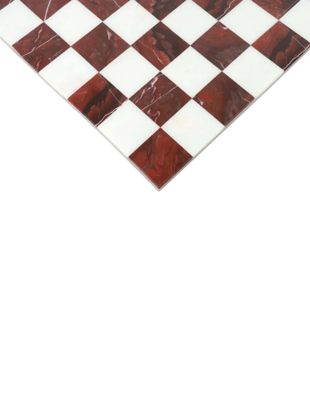 15'' Maroon Marble Chess Board - Semi Precious Stones - Image 4