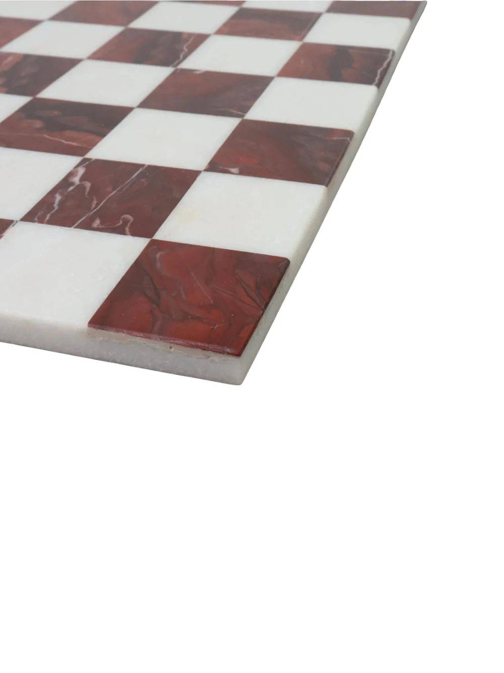 15'' Maroon Marble Chess Board - Semi Precious Stones - Image 5