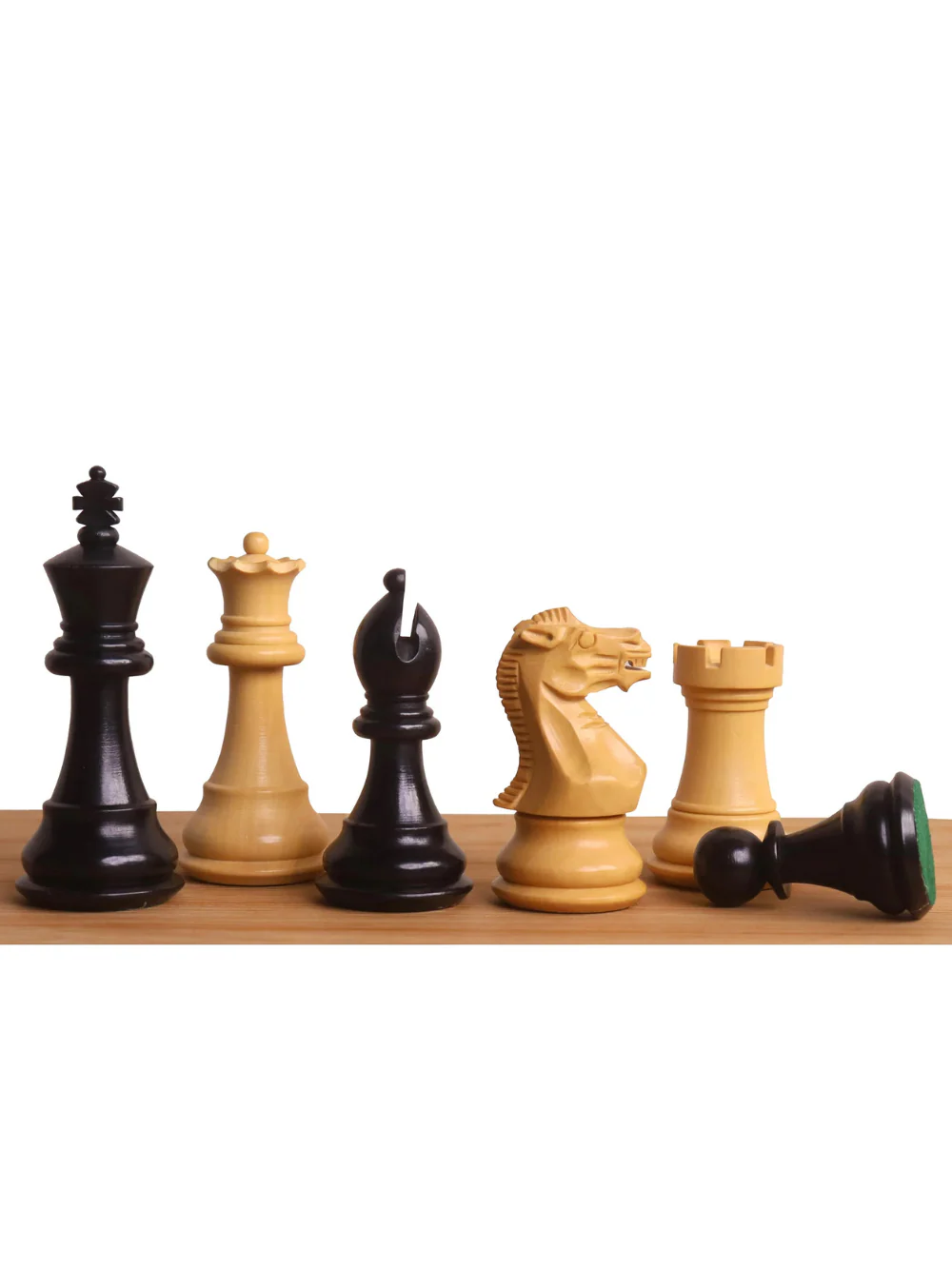 16" Premier Series Magnetic Travel Chess Set- Ebony & Maple Wood Board with Ebonised Boxwood Pieces - Image 4