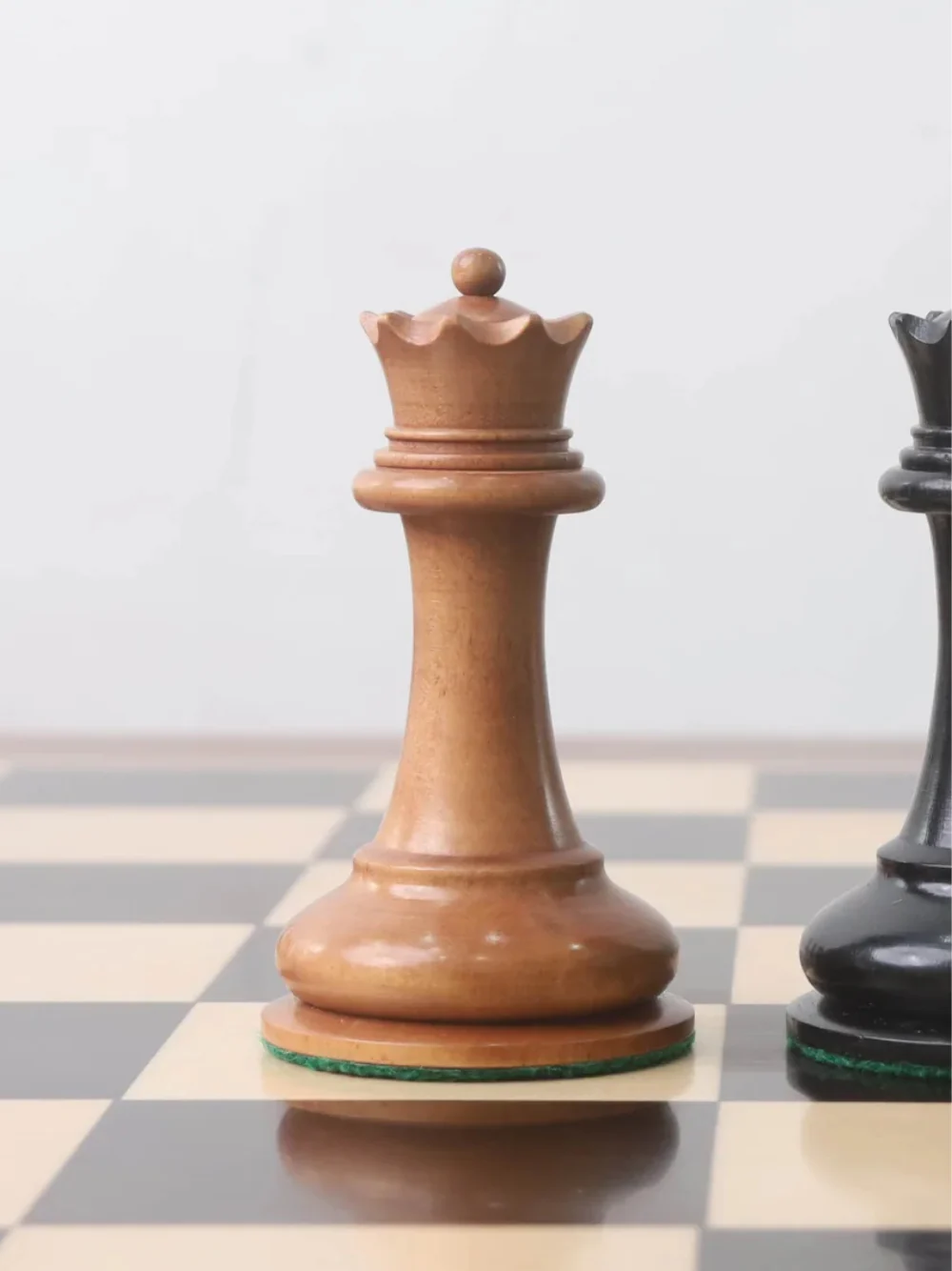 1849 Cooke Type Staunton Chess Set - Ebony Wood & Antiqued Boxwood Pieces with Board & Box - Image 14