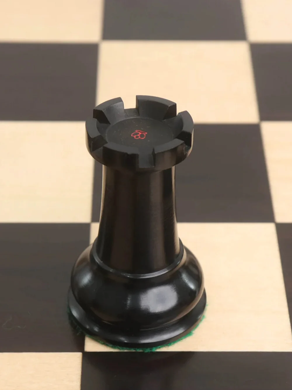 1849 Cooke Type Staunton Chess Set - Ebony Wood & Antiqued Boxwood Pieces with Board & Box - Image 9