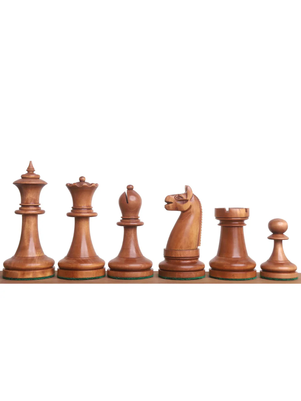 1900s' American Chess Company Reproduction Chess Set - Chess Pieces Only - Antiqued & Ebonised Boxwood - 3.9" King - Image 3