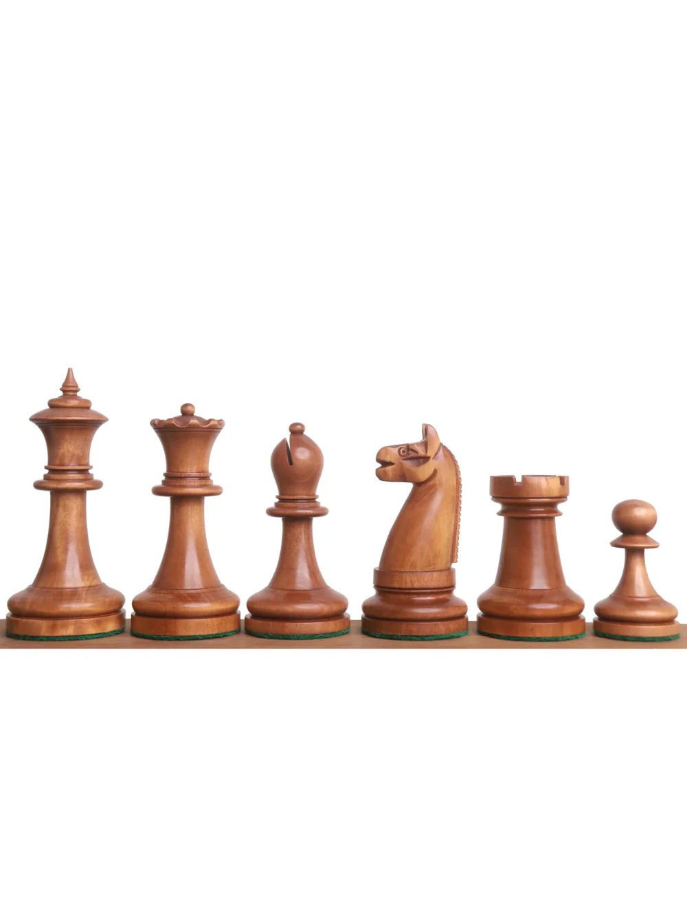 1900s' American Chess Company Reproduction Set - Antiqued Boxwood Pieces with Board & Box - Image 5