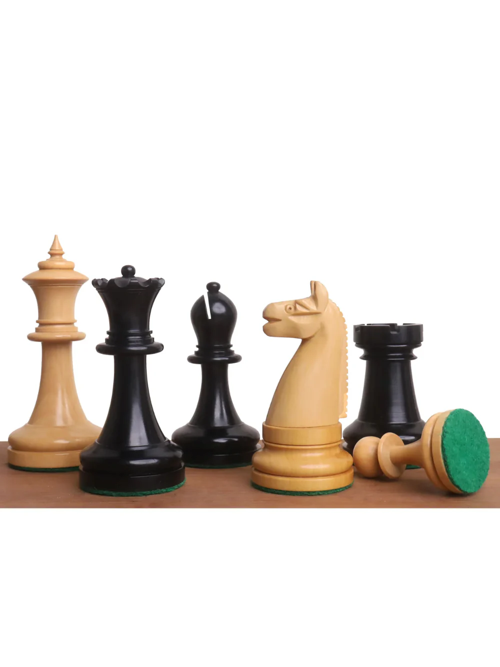 1900s' American Chess Company Reproduction Set - Ebony Wood Pieces with Board & Box - Image 2