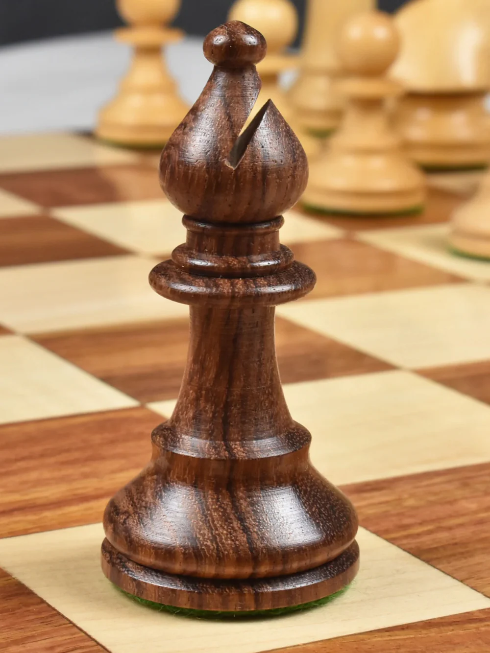 1920's German Collectors' Chess Set- Chess Pieces Only- Golden Rosewood - 4.1" - Image 12