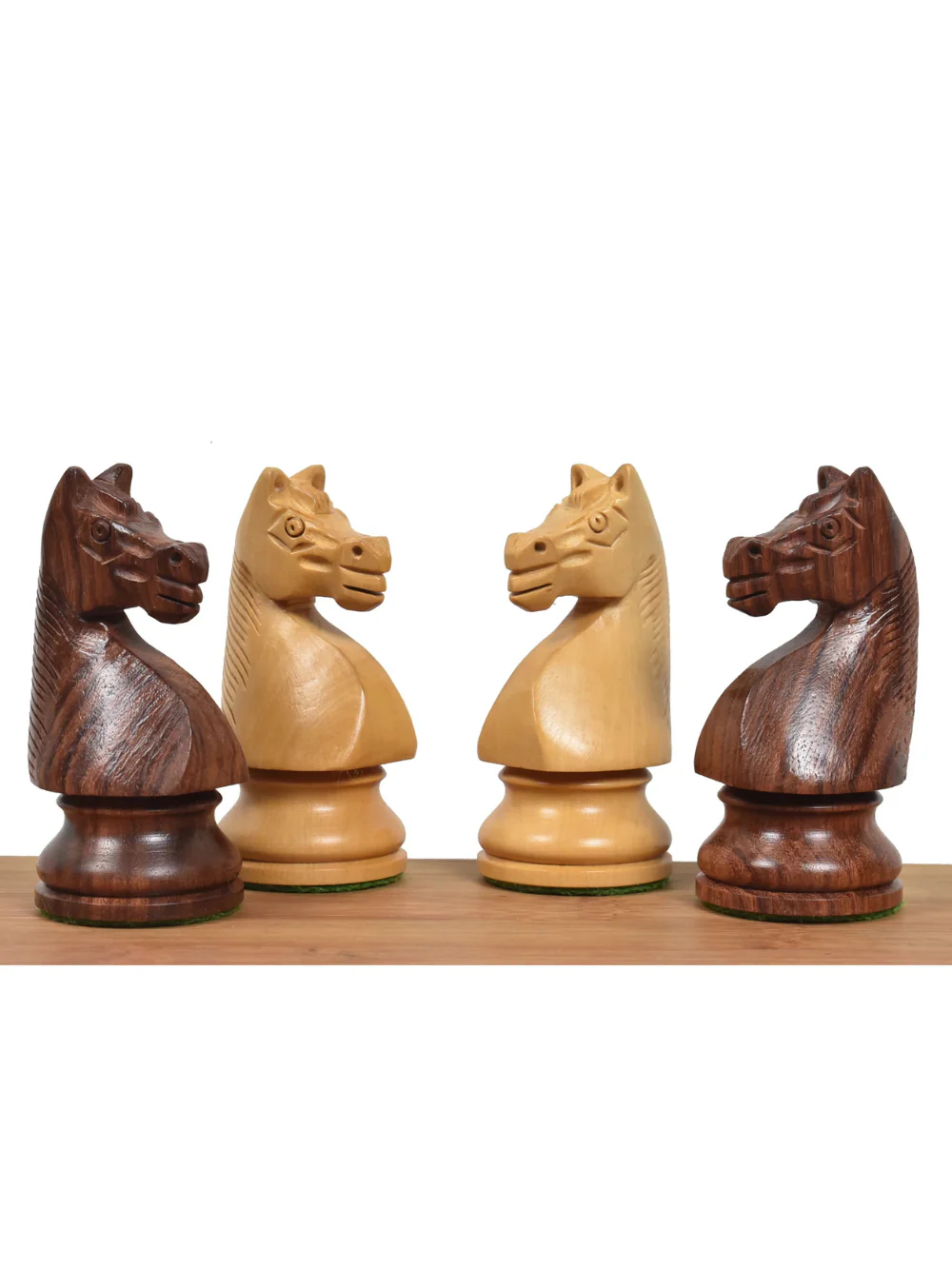 1920's German Collectors' Chess Set- Chess Pieces Only- Golden Rosewood - 4.1" - Image 4
