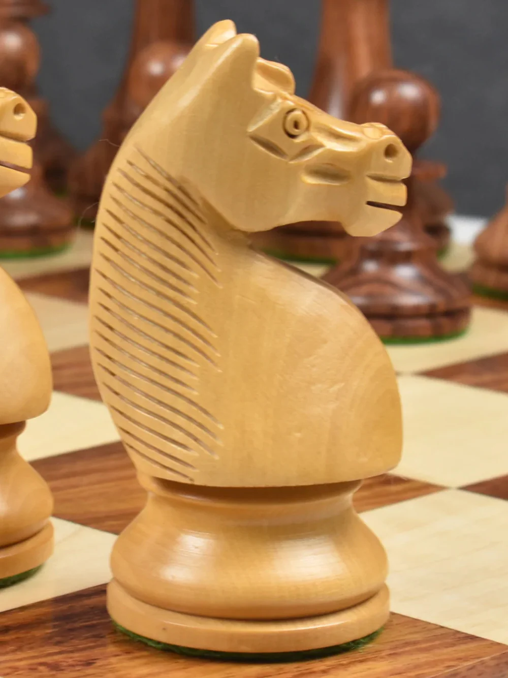 1920's German Collectors' Chess Set- Chess Pieces Only- Golden Rosewood - 4.1" - Image 7