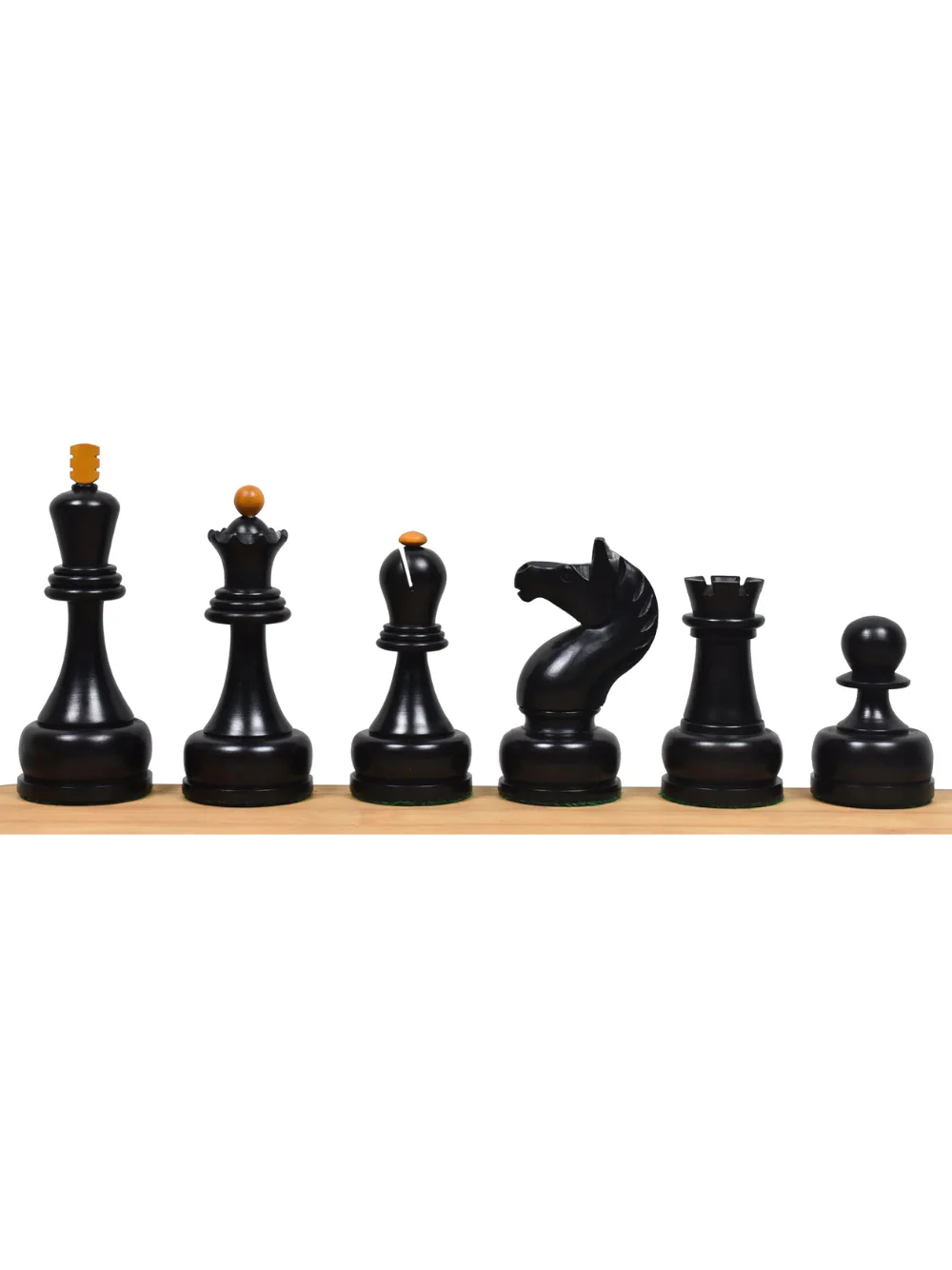 1960's Soviet Championship Tal Chess Pieces Antiqued Boxwood- 4" King - Image 2