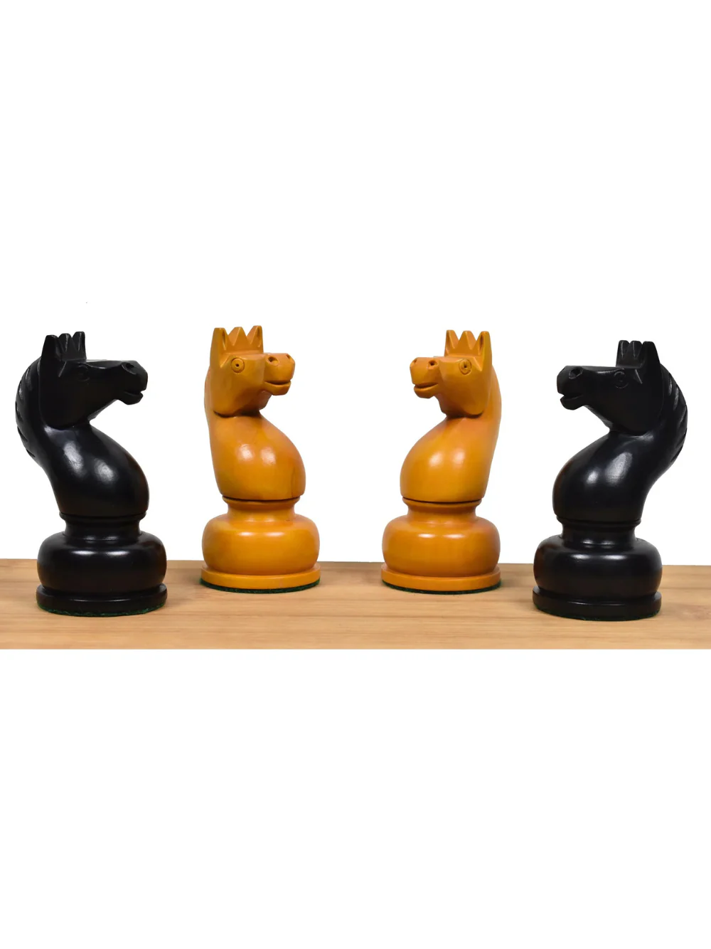 1960's Soviet Championship Tal Chess Pieces Antiqued Boxwood- 4" King - Image 4