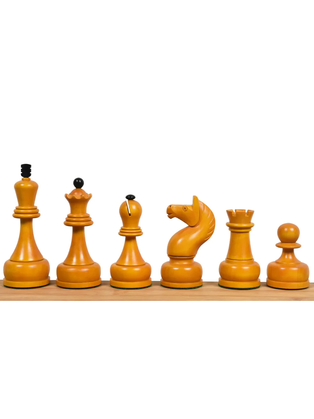 1960's Soviet Championship Tal Chess Set - Antiqued Boxwood Pieces with 21" Board & Box - Image 5