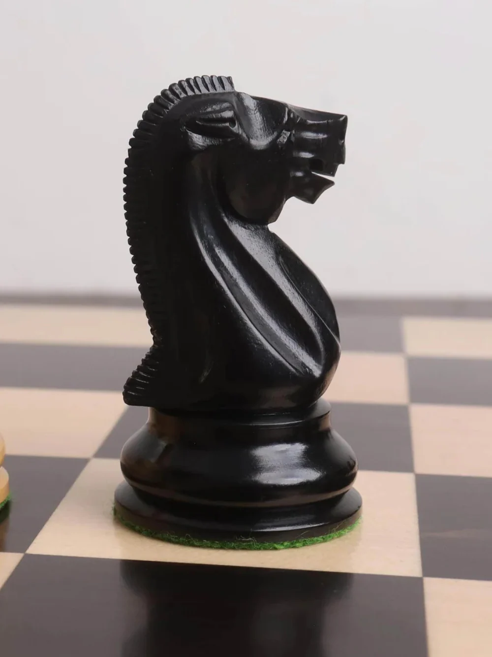 19th century B and Co Reproduced Luxury Chess Pieces Ebony Wood & Boxwood - 4.2″ King - Image 4