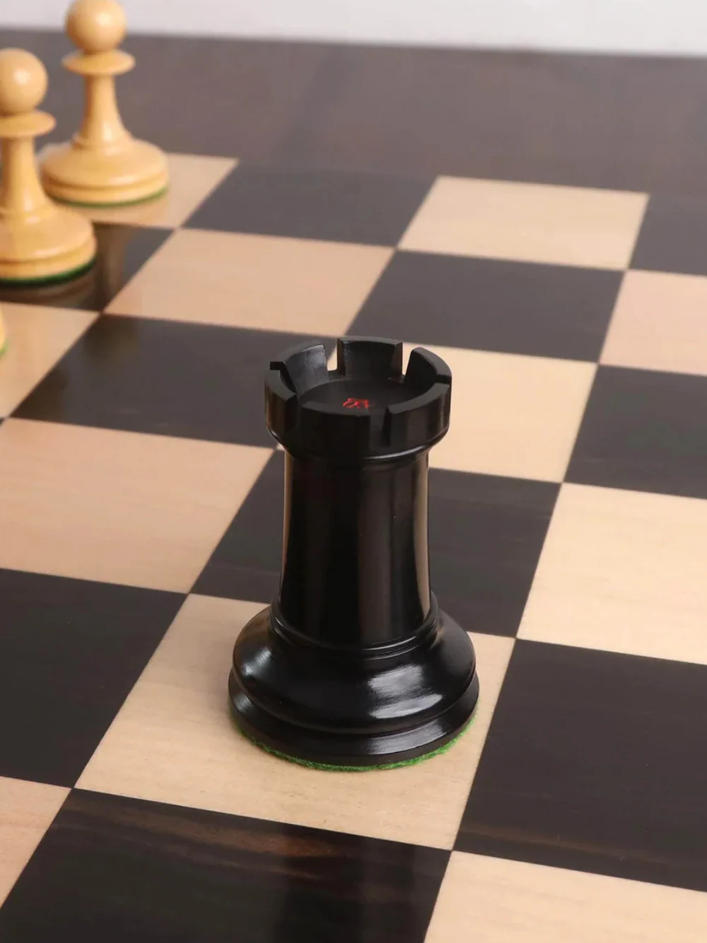 19th century B and Co Reproduced Luxury Chess Pieces Ebony Wood & Boxwood - 4.2″ King - Image 7