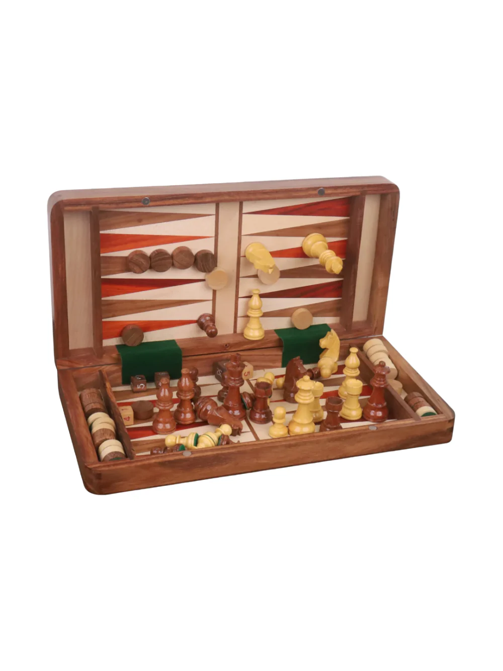 2-in-1 14" Magnetic Travel Chess & Backgammon Set