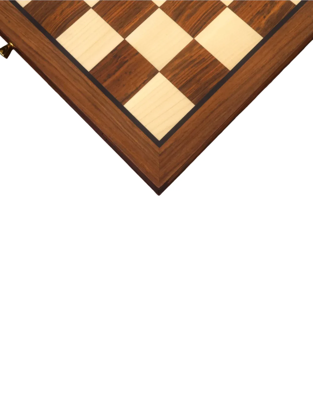20” Luxury Chess Board with Velvet Storage Drawers - Golden Rosewood - Image 5
