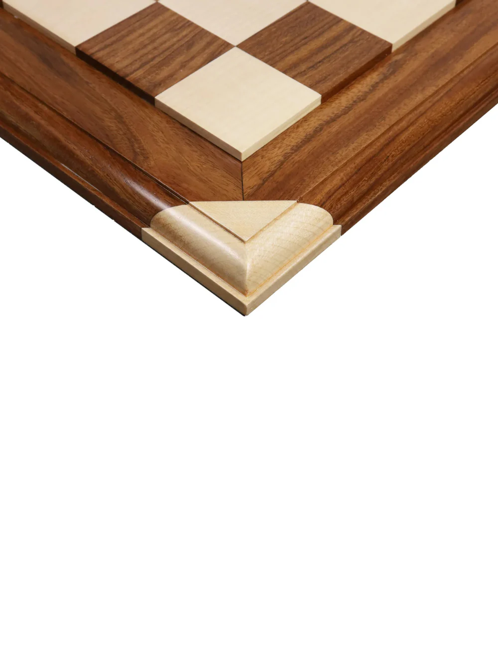 21" Golden Rosewood & Maple Carved Border Chess Board - Image 4