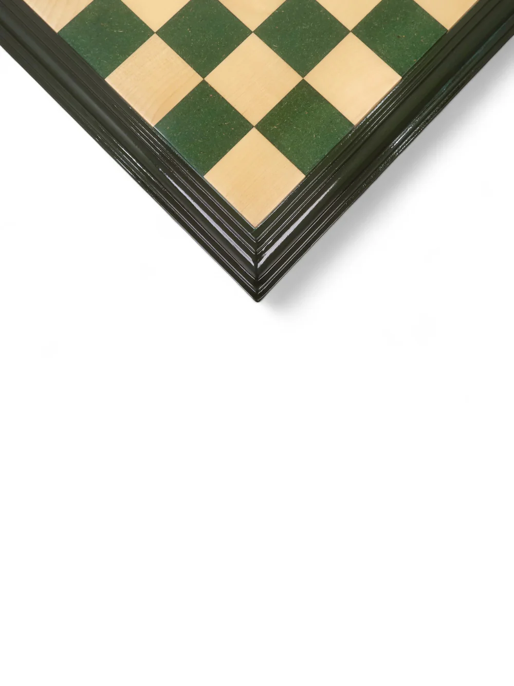 21" Green & Maple HDMR Chess Board - Decorative Edges - Image 5