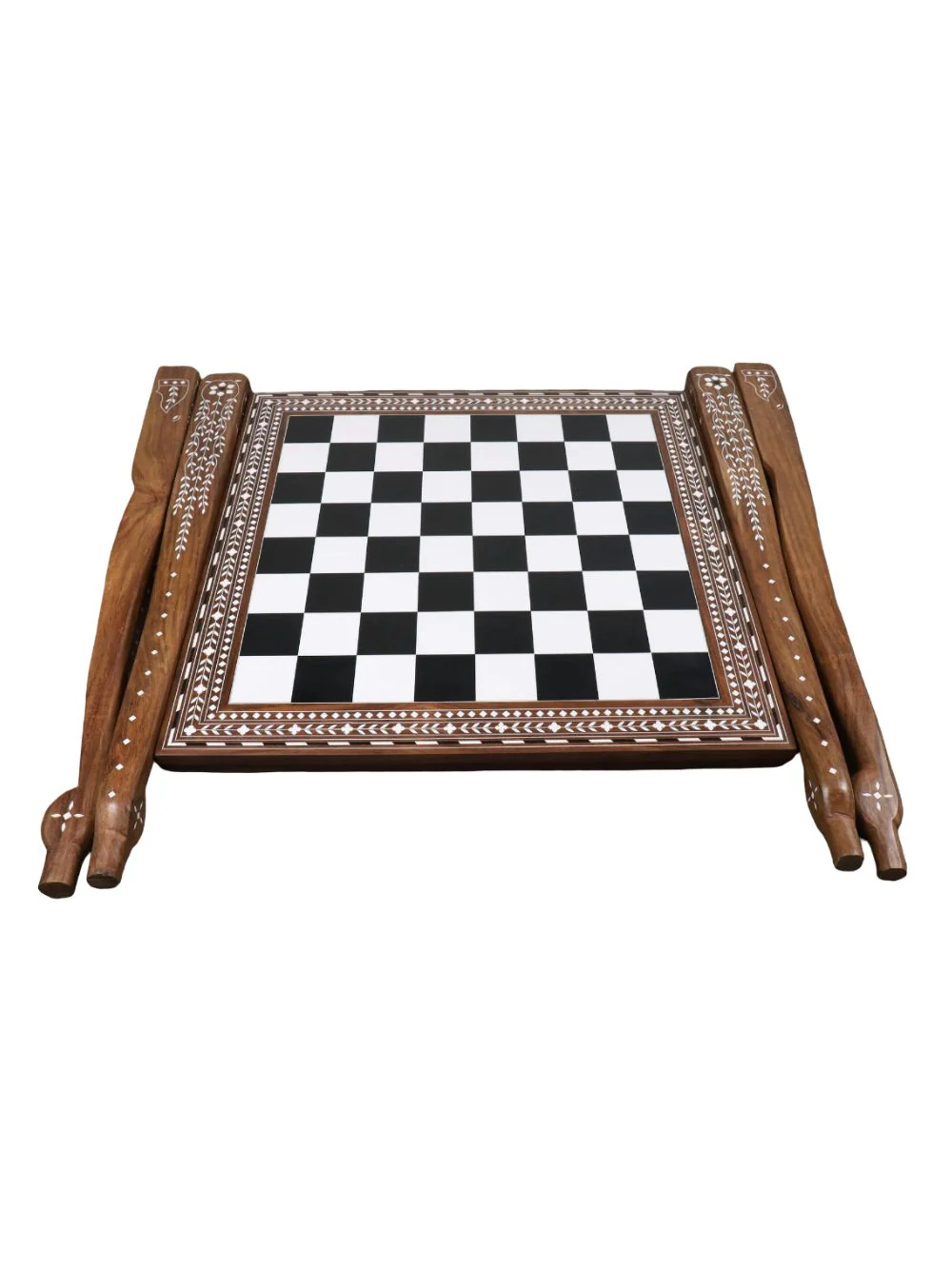Players Wooden Chess Table - Golden Rosewood & Acrylic Ivory - Image 5