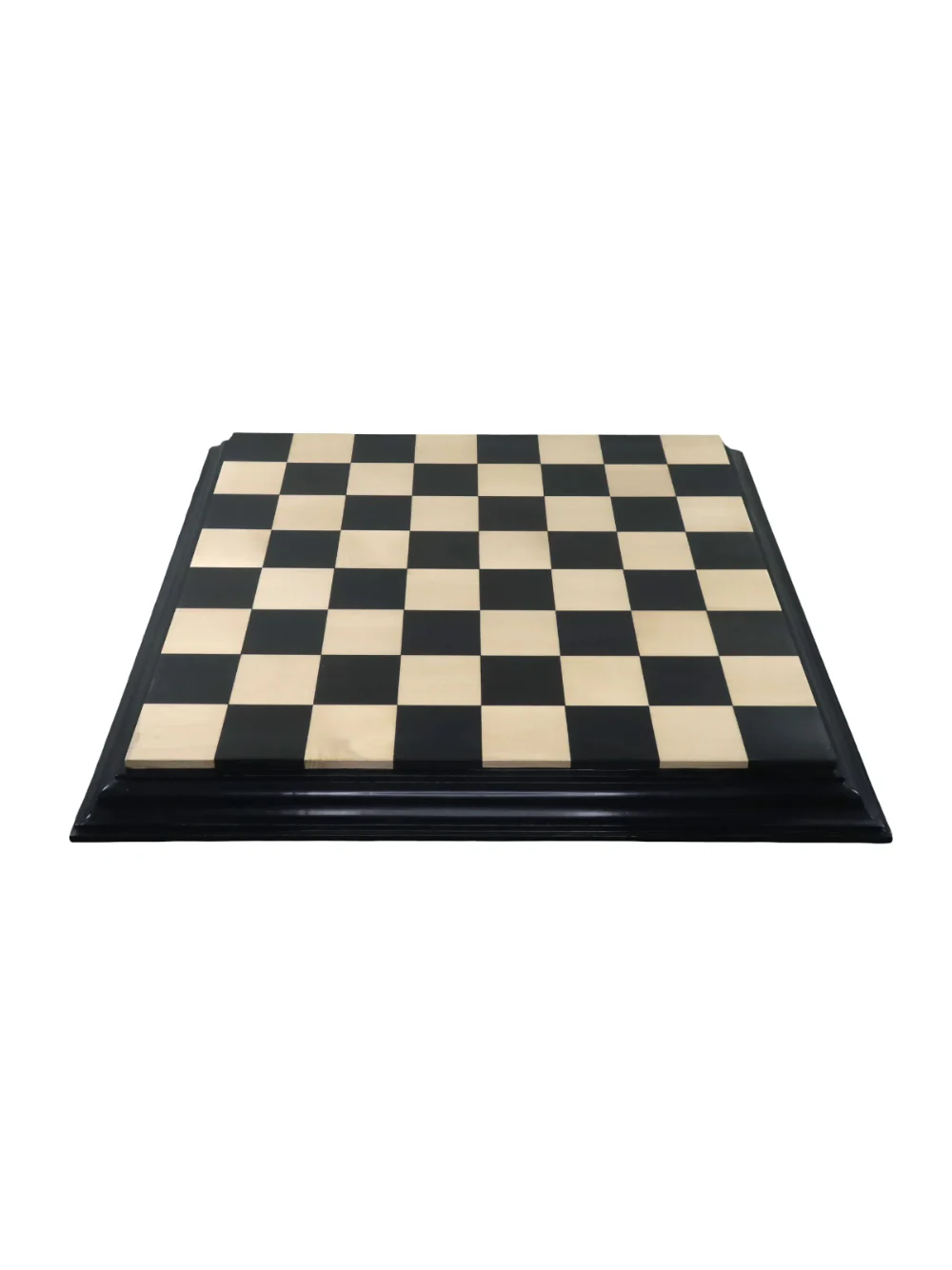 23" Ebony & Maple Carved Border Chess Board