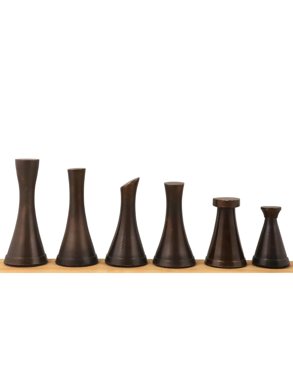 3.1" Tower Series Brass Metal Luxury Chess Pieces Only Set - Silver & Antique - Image 2