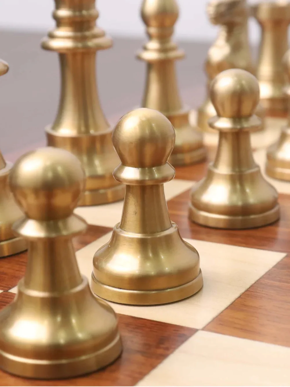 3.2" Pro Staunton Antiqued Copper Brass Metal Luxury Chess Pieces - 3.2" King - Image 9