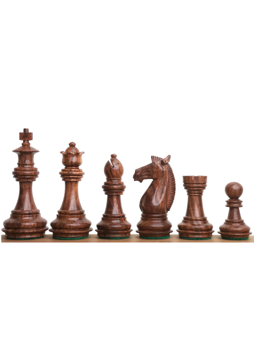 3.4" Meghdoot Series Golden Rosewood Staunton Chess Pieces - Image 2