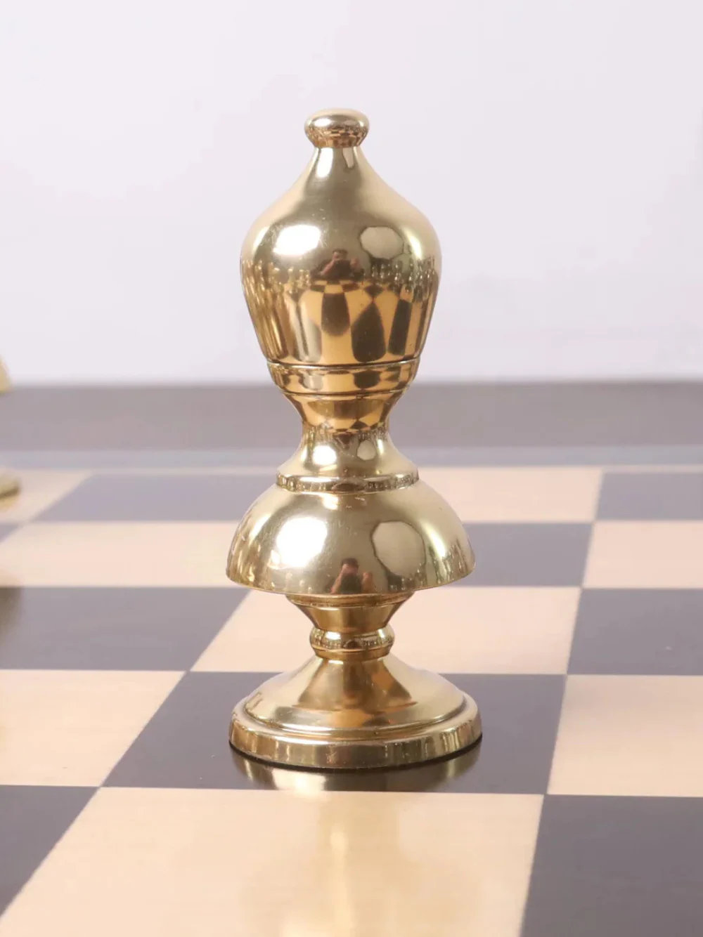 3.4" Victorian Series Brass Metal Luxury Chess Set - Pieces Only - Metallic Gold & Grey - Image 8