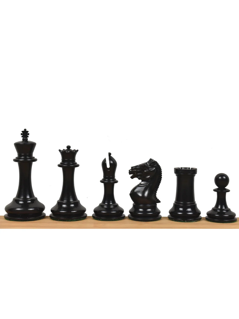 1852-55 Harrwitz Staunton Chess Pieces Antiqued Boxwood and Ebony - 3.5" King - Image 6