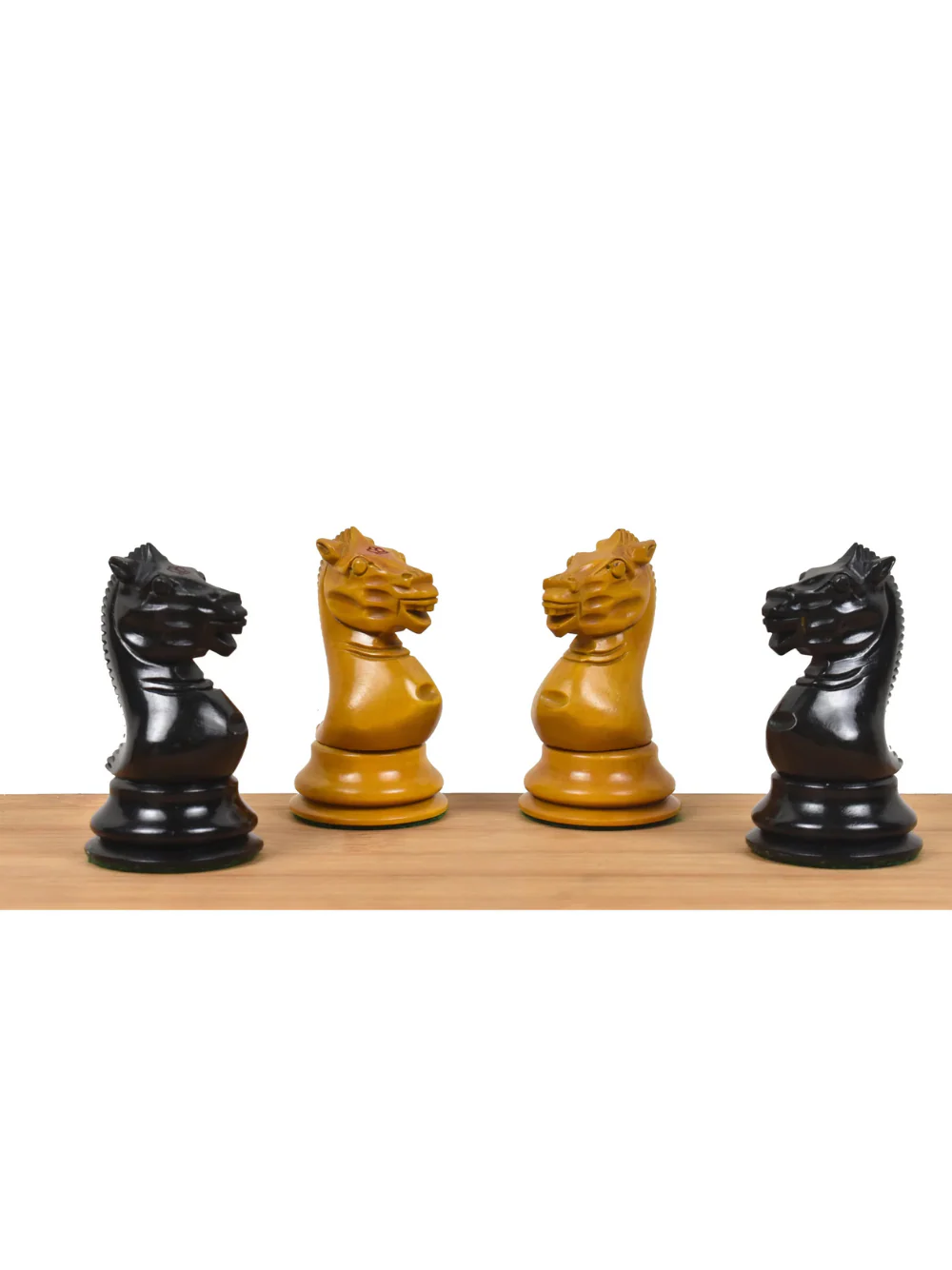 1852-55 Harrwitz Staunton Chess Pieces Antiqued Boxwood and Ebony - 3.5" King - Image 7