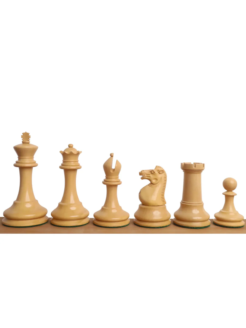 3.5" Circa 1856 Anderssen Dropjaw Staunton Chess Pieces Ebony & Boxwood - Image 2