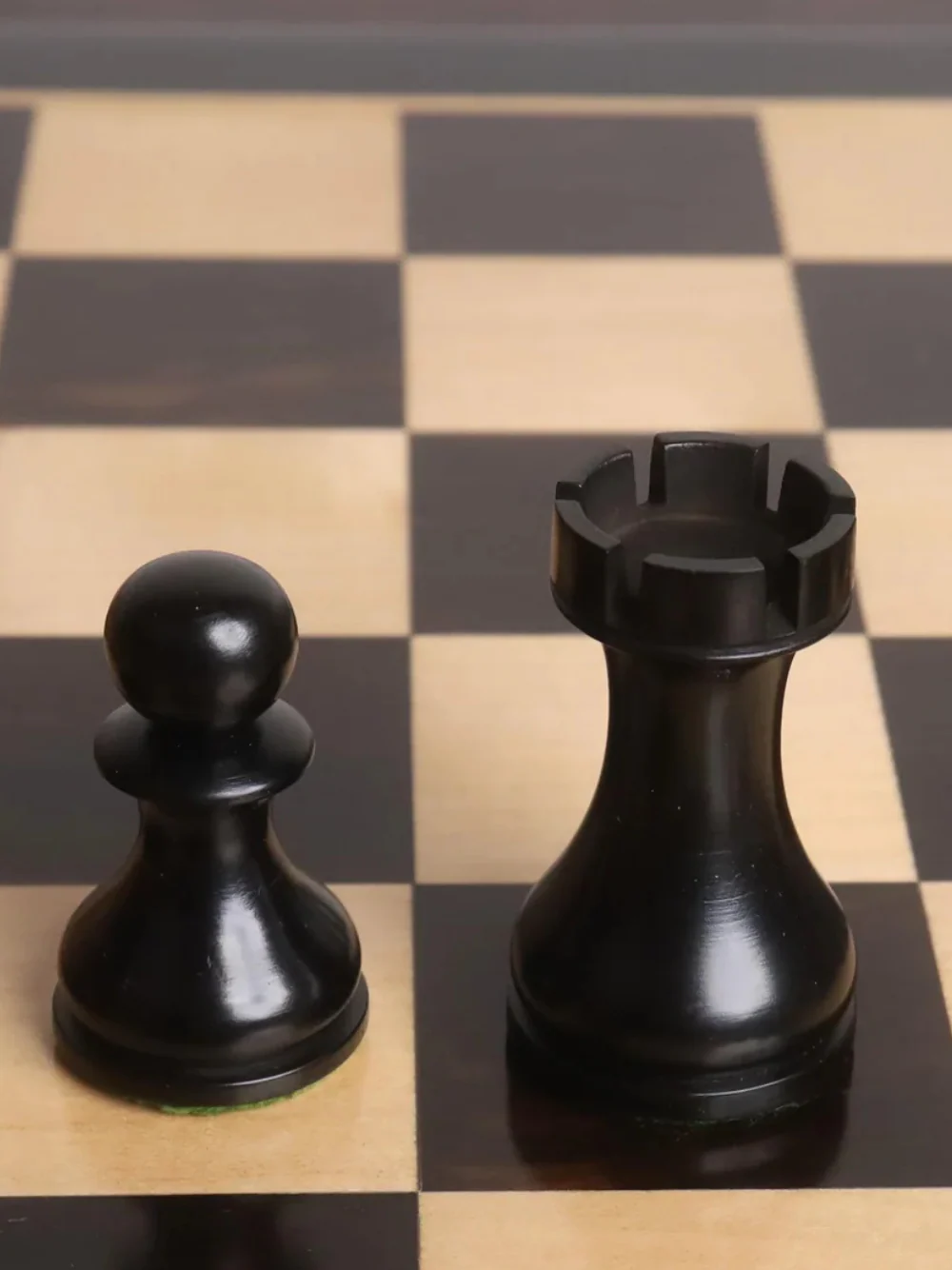 English Dublin Pattern Chess Pieces - Antiqued & Ebonised Boxwood - 3.6" King - Image 7