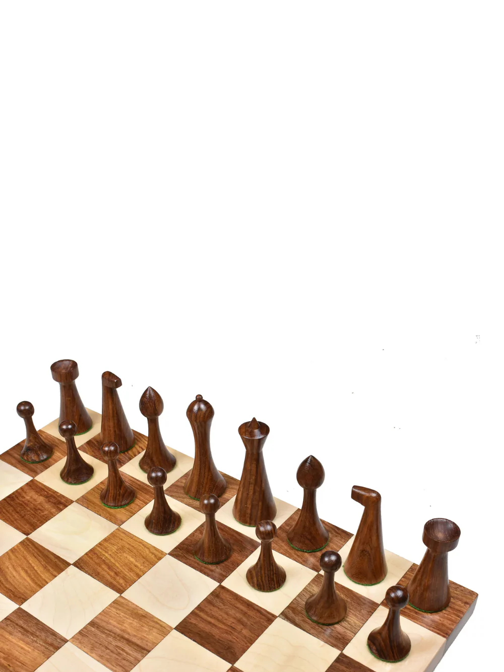 3.6" Herman Ohme Minimalist Chess Pieces - Weighted Golden Rosewood - Image 5