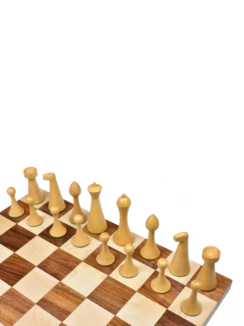 3.6" Herman Ohme Minimalist Chess Pieces - Weighted Golden Rosewood - Image 6