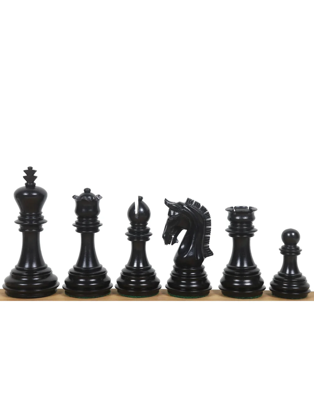 3.8" Imperial Staunton Luxury Ebony Wood Chess set 21" Ebony Chess Board and Box - Image 4