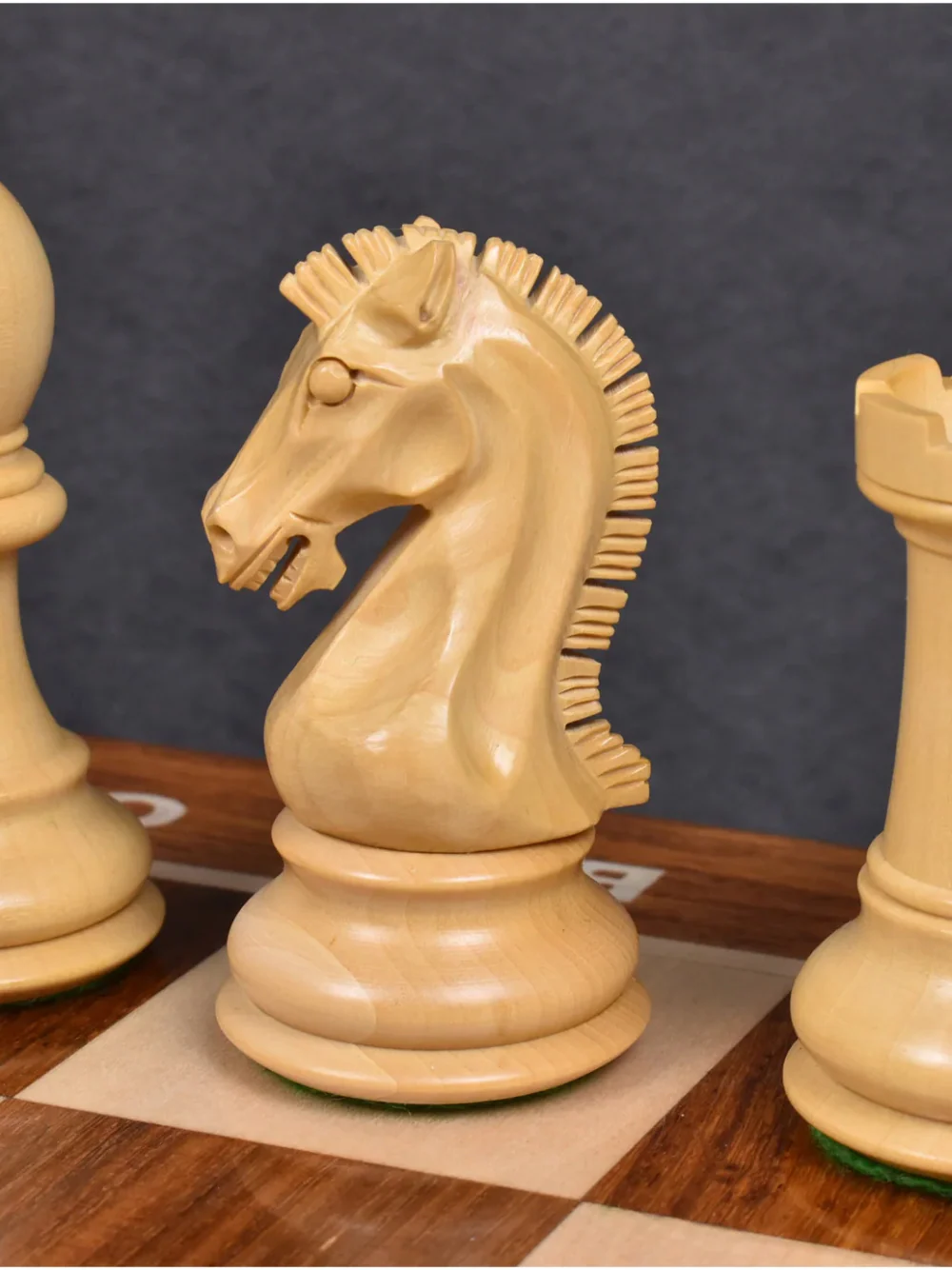 3.9" Craftsman Knight Staunton Chess Pieces Double Weighted - Image 6