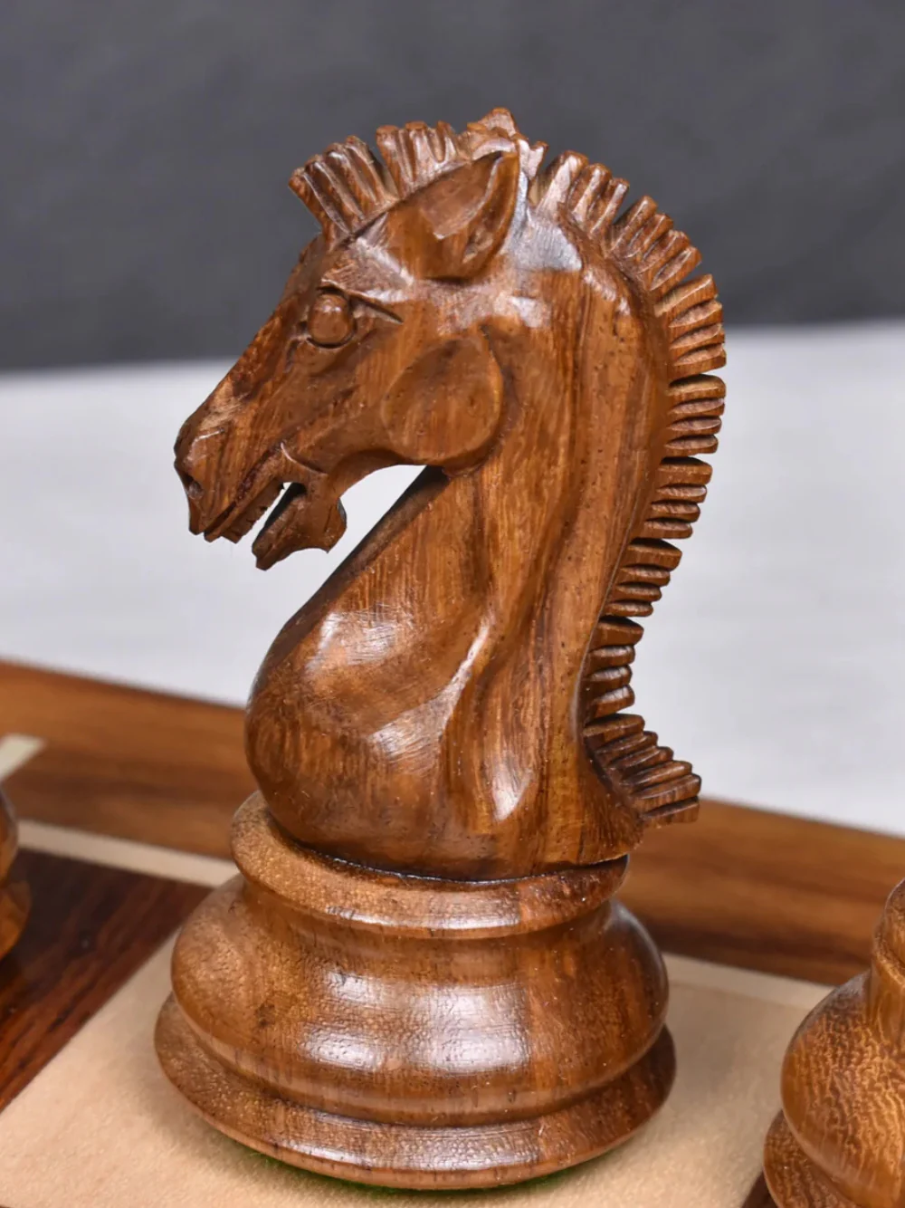 3.9" Craftsman Knight Staunton Chess Pieces Double Weighted - Image 7