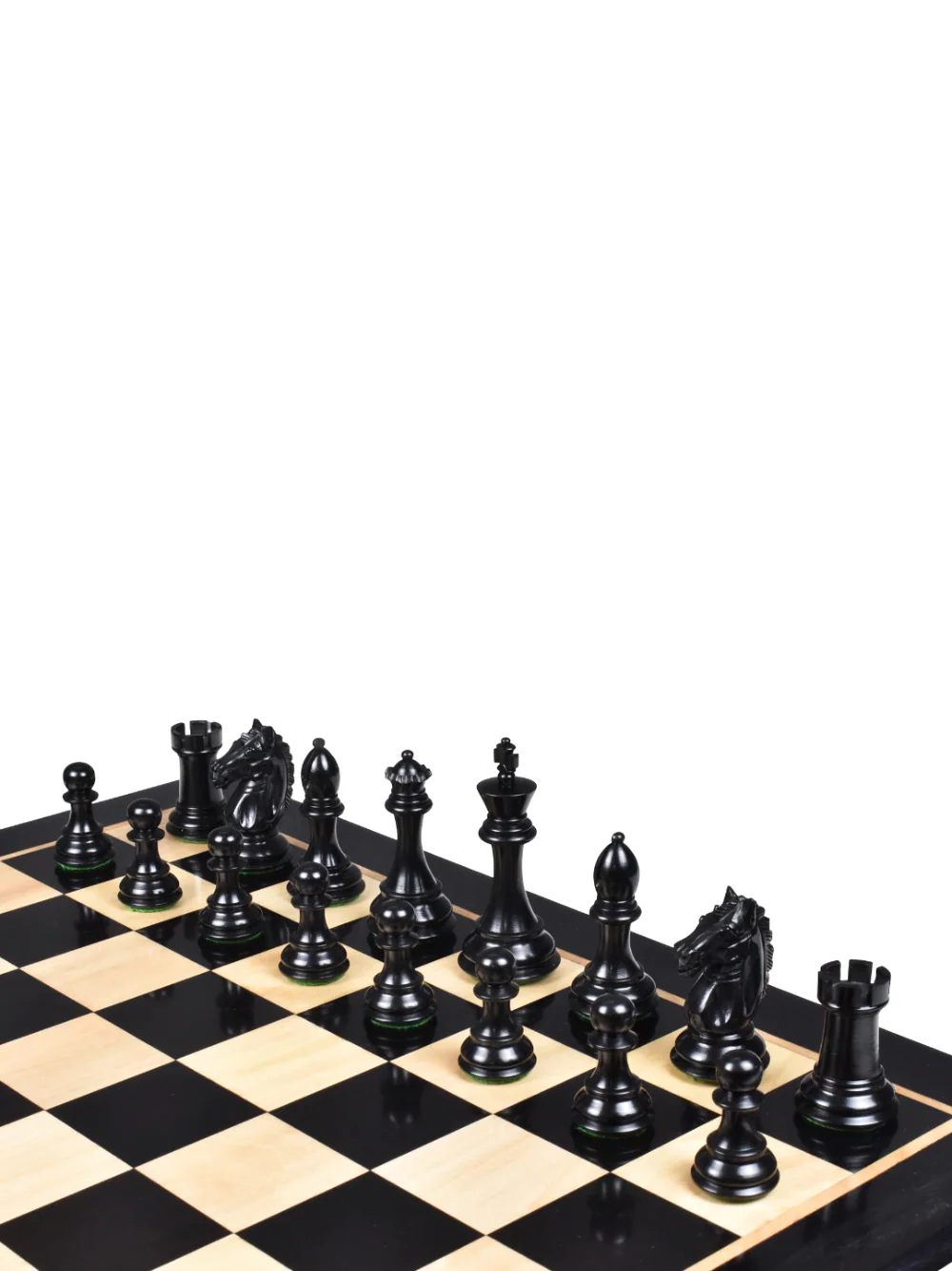 3.9" Exclusive Alban Staunton Chess Pieces Ebony Wood - Triple Weighted - Image 6