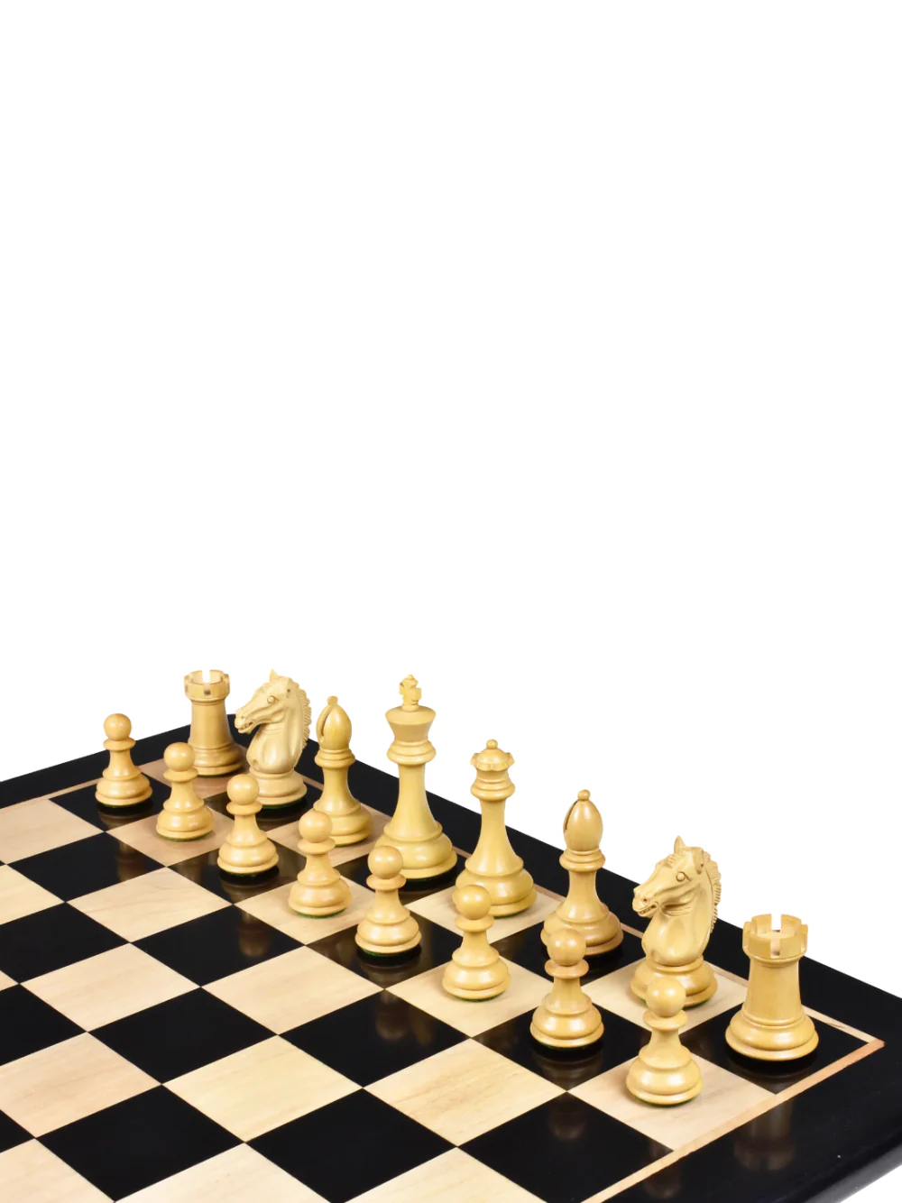 3.9" Exclusive Alban Staunton Chess Pieces Ebony Wood - Triple Weighted - Image 7