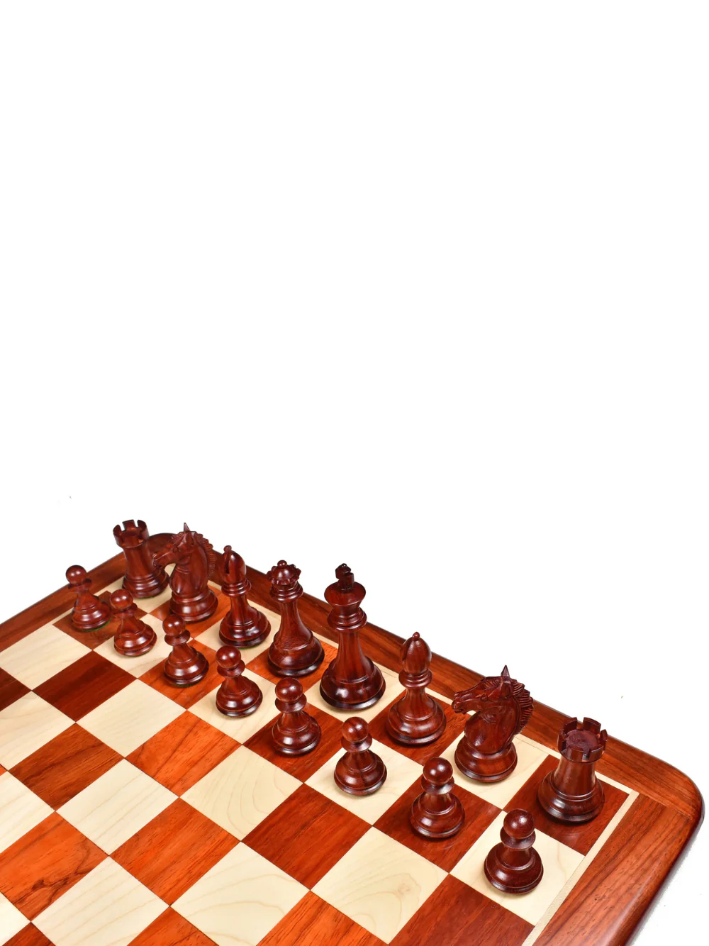 3.9" Exclusive Alban Staunton Chess Set - Bud Rosewood Pieces with Board & Box - Image 3