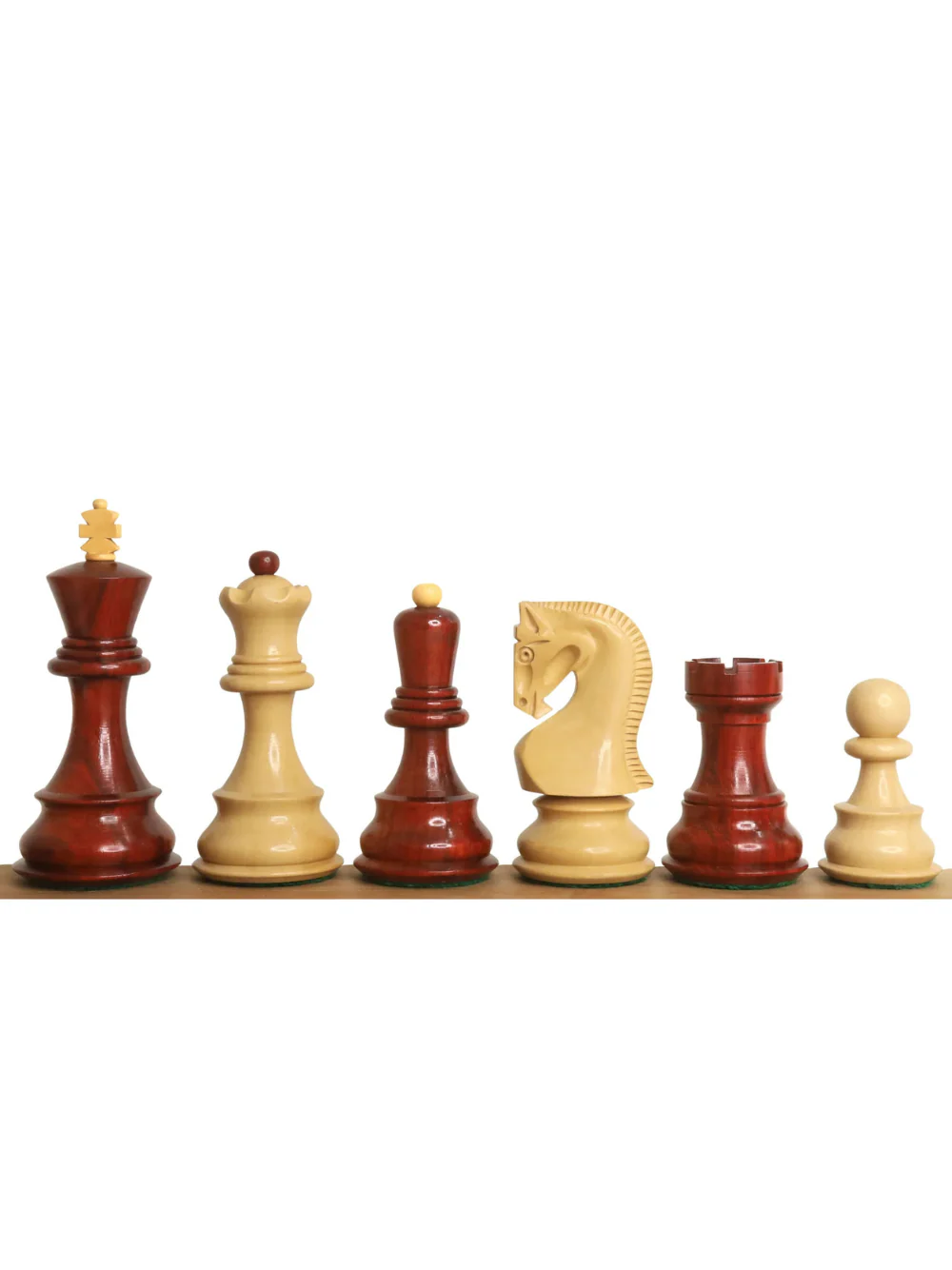 3.9" Russian Zagreb 59' Chess Pieces Double Weighted Bud Rose Wood