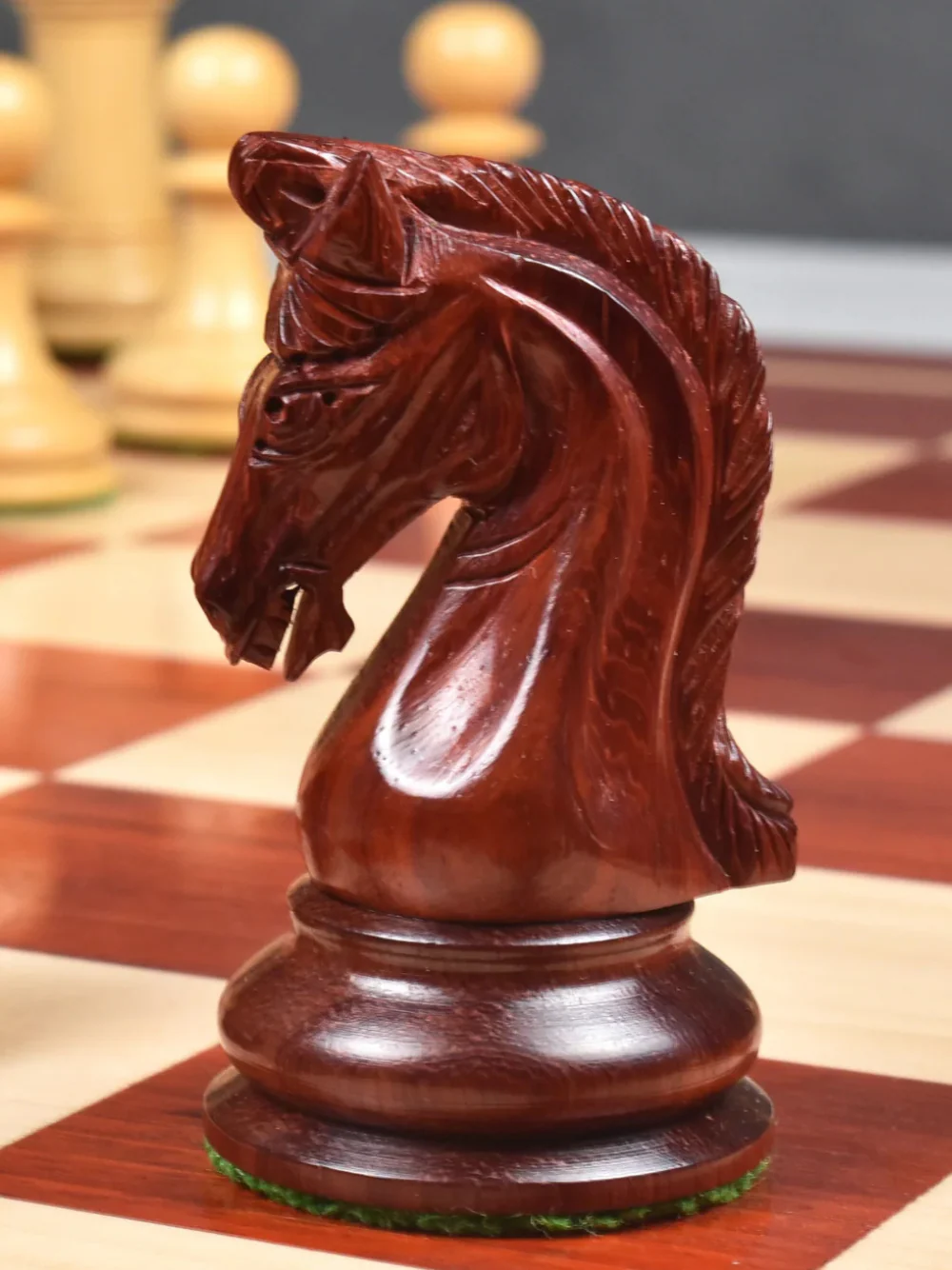 Repro 2016 Sinquefield Staunton Chess Pieces Bud Rosewood-Triple Weight - Image 7