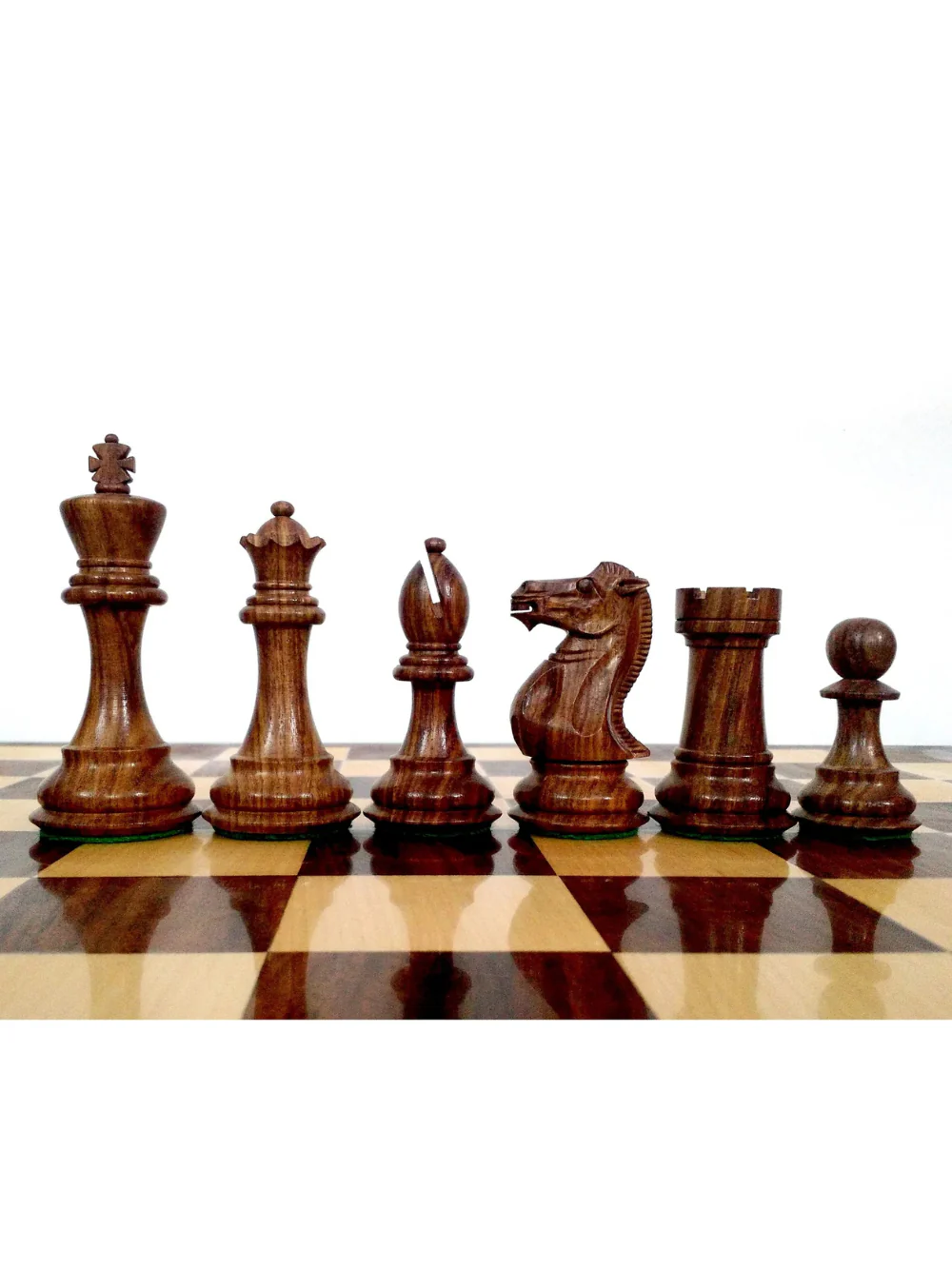 4.1" Pro Staunton Weighted Wooden Chess Set - Rosewood Pieces, 21" Board & Box - Image 6