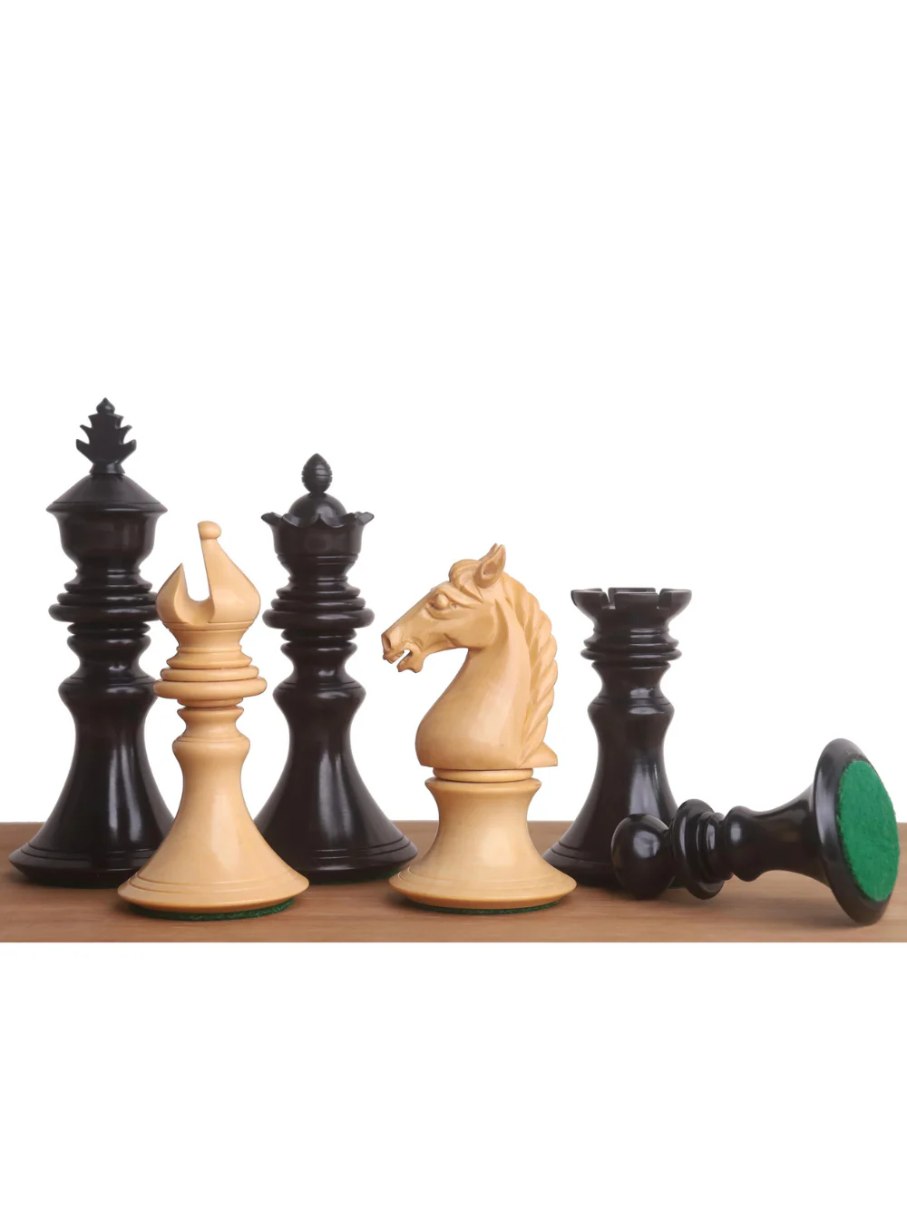4.3" Aristocrat Series Luxury Staunton Chess Set - Ebony Wood & Boxwood Pieces with Board & Box - Image 4