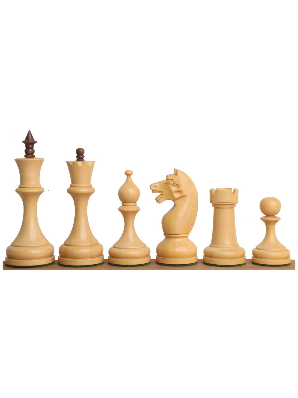 4.5" Soviet Russian 1960's Chess Set - Chess Pieces Only - Double Weighted Golden Rosewood - Image 2