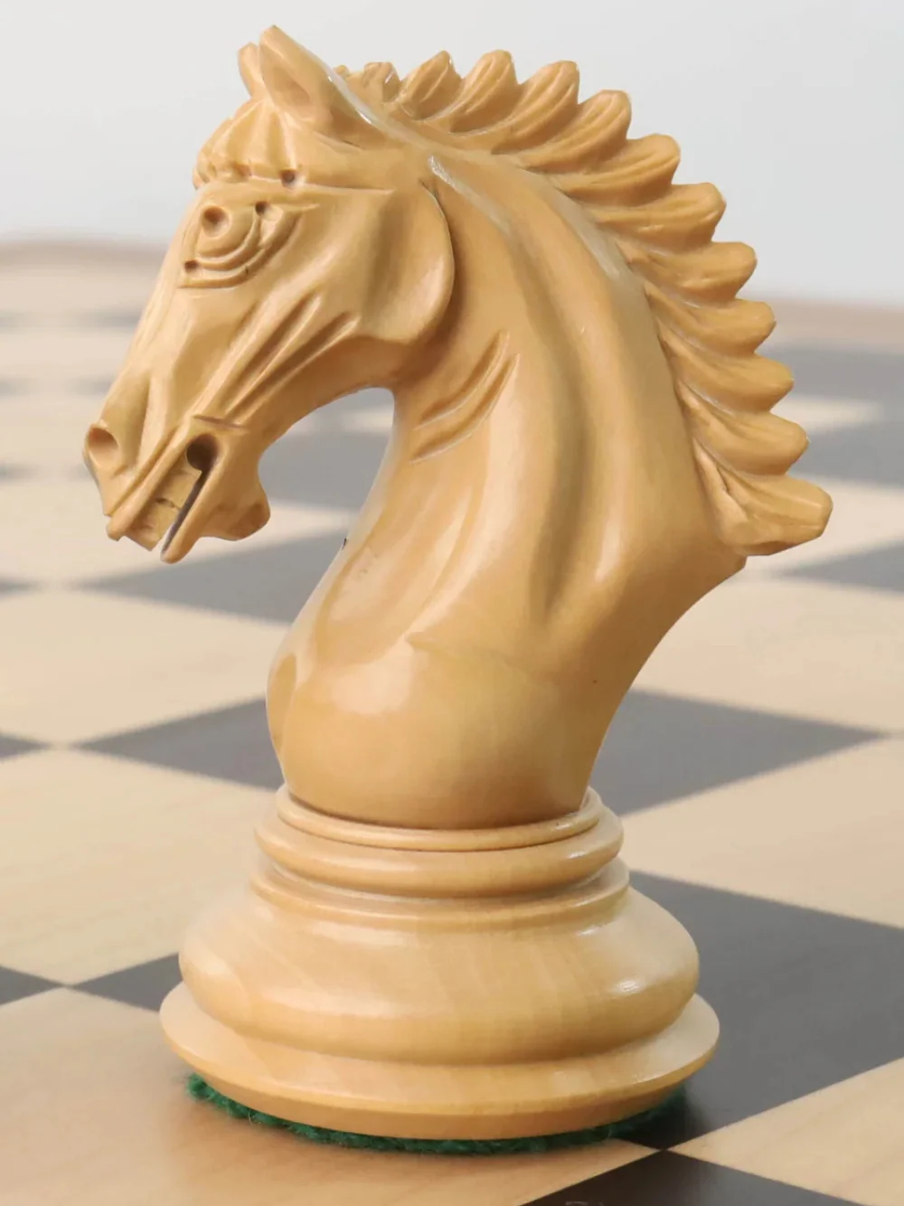 4.5" Tilted Knight Luxury Staunton Chess Pieces Ebony Wood & Boxwood - Image 6