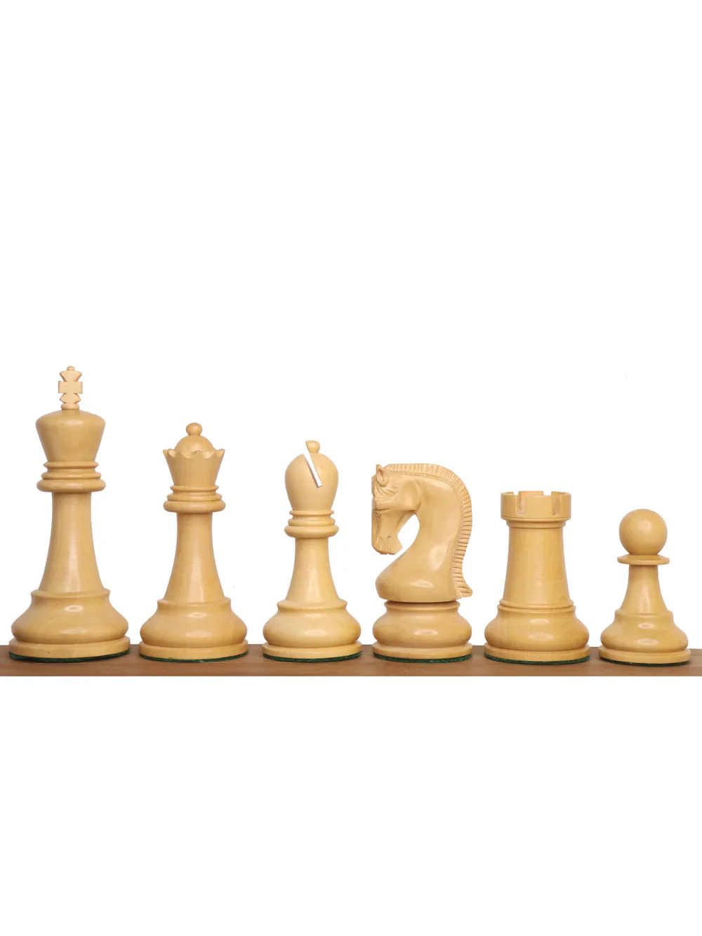 4" Leningrad Staunton Chess Set - Golden Rosewood Pieces with Board & Box - Image 4