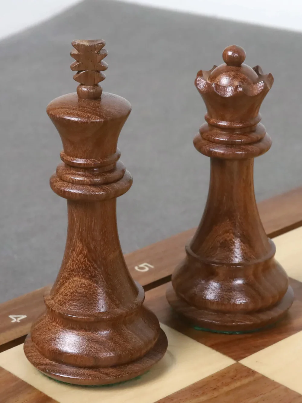 4" Majestic Series Staunton Chess Set - Chess Pieces Only - Double Weighted Golden Rosewood - Image 6