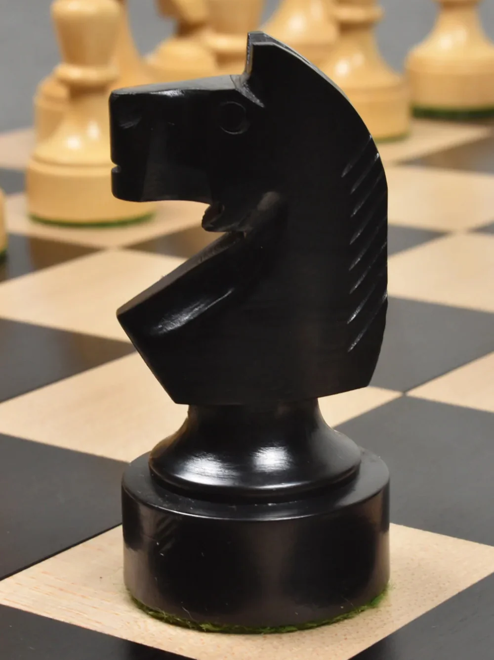 Bundesform German Staunton Chess Pieces - Ebonised Boxwood - 3.8" King - Image 8
