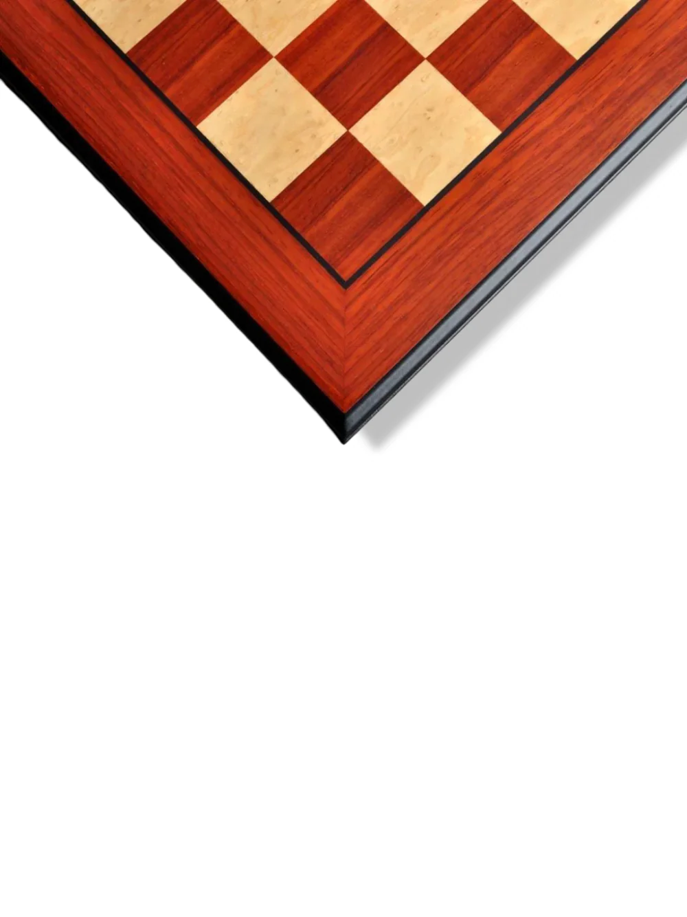 Coral Ash and Bird's Eye Maple Standard Traditional Chess Board - Image 2