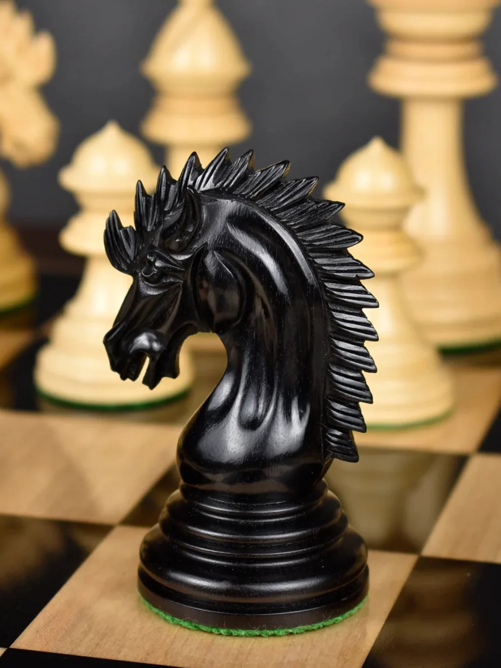 Dragon Luxury Staunton Chess Set - Ebony Pieces with Board & Box - Image 9