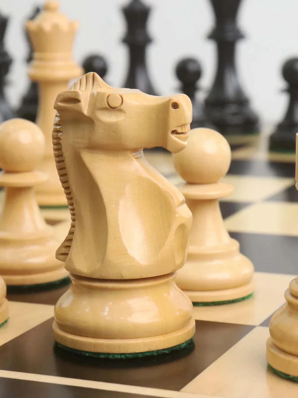 Fischer Spassky Chess Pieces - Double Weighted Ebony wood - Image 4